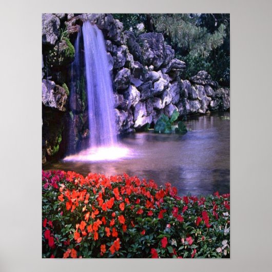 Fasse à eau colorée avec poster fleurs (Devant)