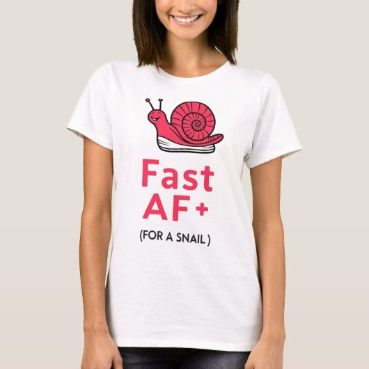 "Fast AF : T-shirt escargot portant le Basket (Devant)