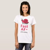 "Fast AF : T-shirt escargot portant le Basket (Devant entier)