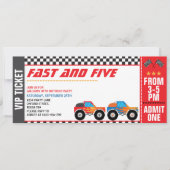 Fast and Five Race Ticket voor de 5e verjaardag Kaart (Voorkant)
