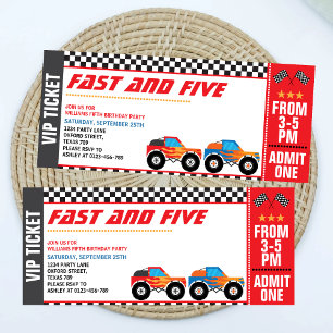 Fast and Five Race Ticket voor de 5e verjaardag Kaart