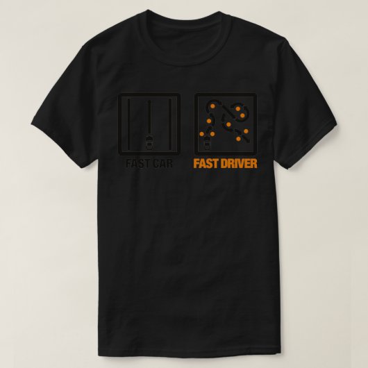 Fast Auto-stuurprogramma T-shirt (Design voorkant)