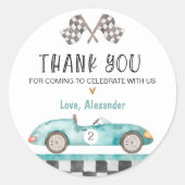 Fast car Racing car party sticker (Voorkant)