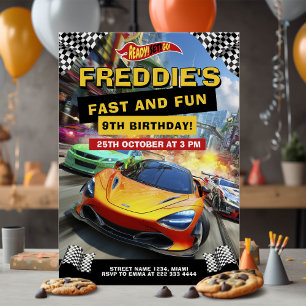 Fast Car Racing Verjaardag Kaart