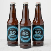 Fast Cars: autosport thema aangepaste leeftijd man Bier Etiket (Flessen)