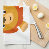 Fast Cute Cartoon Lion Kitchen Towel Theedoek (Quarter Fold)