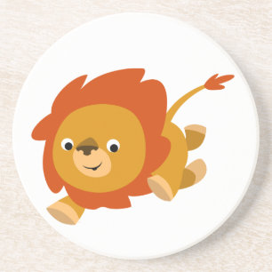Fast Cute Cartoon Lion Onderzetter