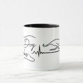 Fast Dog Studios Greyhound & Guitar Mok (Midden)
