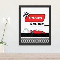 Fast een retro rode race auto jongen verjaardag BR