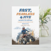 Fast Fearless & FIVE Racing 5e ATV-verjaardagsfees Kaart (Staand voorkant)