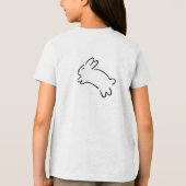 Fast & Fierce Runner Bunny Kinder Unisex Tri-Blend Shirt (Achterkant)