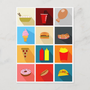 Fast Food Briefkaart