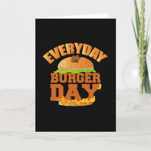 Fast Food Burger Cheese Funny Eat Foodie Gift Idea Kaart