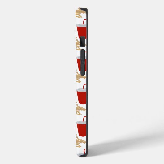 Fast Food Burger Fries Patroon Monogram Case-Mate iPhone Case (Achterkant / Links)