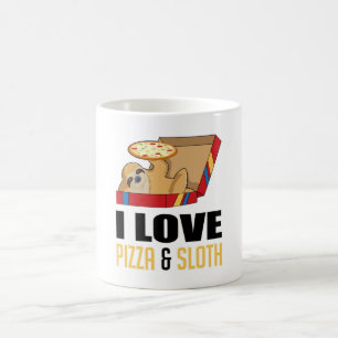 Fast Food Burger Sloth Funny Pizza Eat Foodie Gift Koffiemok