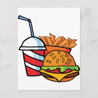 Fast Food Cheeseburger Briefkaart