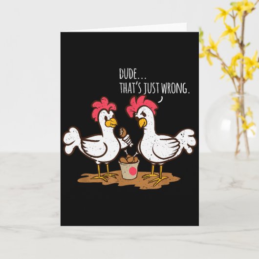 Fast Food Chicken Wings Funny Deep Fried Chicken S Kaart (Gele Bloem)