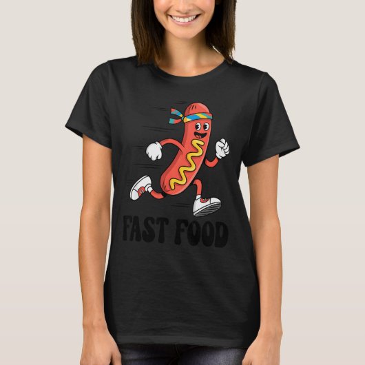 Fast Food Funny Pun Working Out Running Jogging Gy T-shirt (Voorkant)