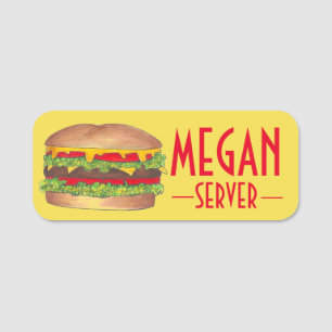 Fast Food Hamburger Cheese Burger Cheeseburger Naamplaatje