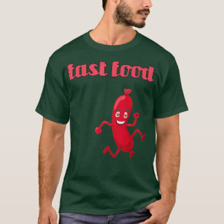 Fast Food Hot Dog Eating Wedstrijd Competitief T-shirt
