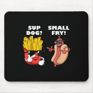 Fast Food Hot Dog en Small Fry Funny Grilling Sup Muismat