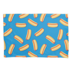 Fast Food Hotdogs Patroon Kussensloop