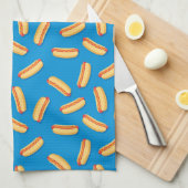 Fast Food Hotdogs Patroon Theedoek (Quarter Fold)