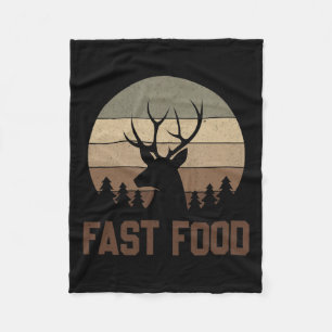 Fast Food Hunter Shirt hertenjacht Fleece Deken