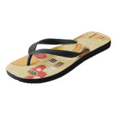 Fast food info-afbeelding teenslippers (Schuin)