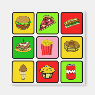 Fast Food Junkie magnet Magneet