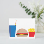 fast food-meel briefkaart (Staand voorkant)