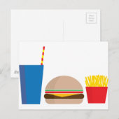 fast food-meel briefkaart (Voorkant / Achterkant)