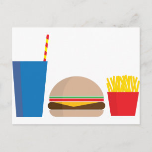 fast food-meel briefkaart