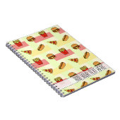 Fast Food Pattern Custom Notitieboek (Rechterzijde)