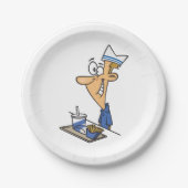 Fast Food Worker Papieren Bordje (Voorkant)