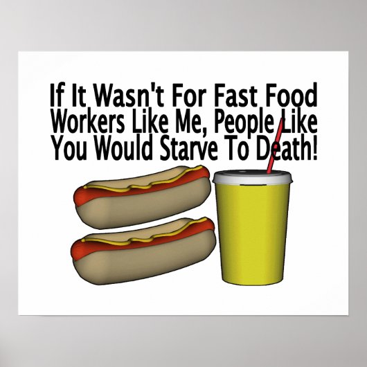 Fast Food Worker Poster (Voorkant)