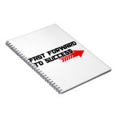 Fast Forward – Bold Red Motivation Quote Design Notitieboek (Rechterzijde)