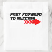 Fast Forward – Bold Red Motivation Quote Design Rechthoekige Sticker (Tas)