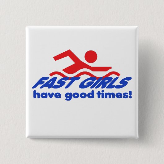 Fast Girls Square Button (Voorkant)