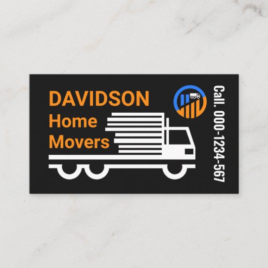 Fast Home Movers Transport Trucker Visitekaartje (Voorkant)