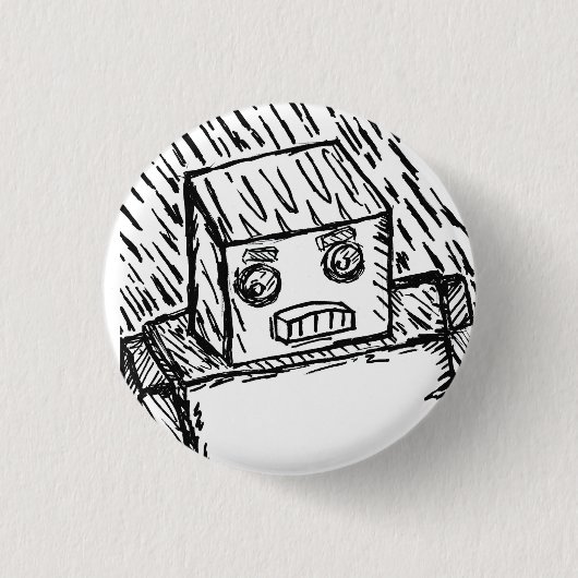 Fast KARL Pensive Robot Ronde Button 3,2 Cm (Voorkant)