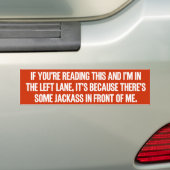 Fast Lane-Bumpersticker Bumpersticker (Op auto)