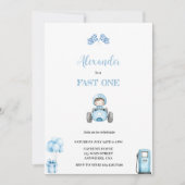 FAST ONE BLUE CAR INVITATION (Devant)