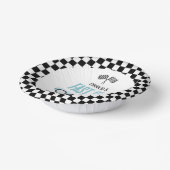 Fast One Blue Race Car 1e verjaardagsfeestje Papieren Kommen (Gebogen)