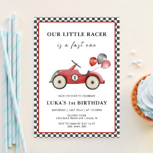 Fast One Boys Racing Car 1e verjaardag Kaart