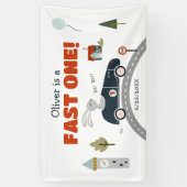 Fast One Cars Banner 1e verjaardag (Verticaal)