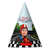 Fast One | Custom Race Car Driver Photo Pit Crew Feesthoedjes (Voorkant)