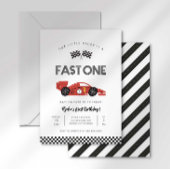 Fast One First Birthday-uitnodiging Kaart