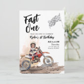Fast One Little Racer 1er anniversaire Invitation  (Debout devant)