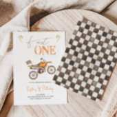 Fast ONE Orange Dirt Vélo Anniversaire Invitation